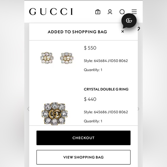 GUCCI Earrngs & ring set - Picture 6 of 6